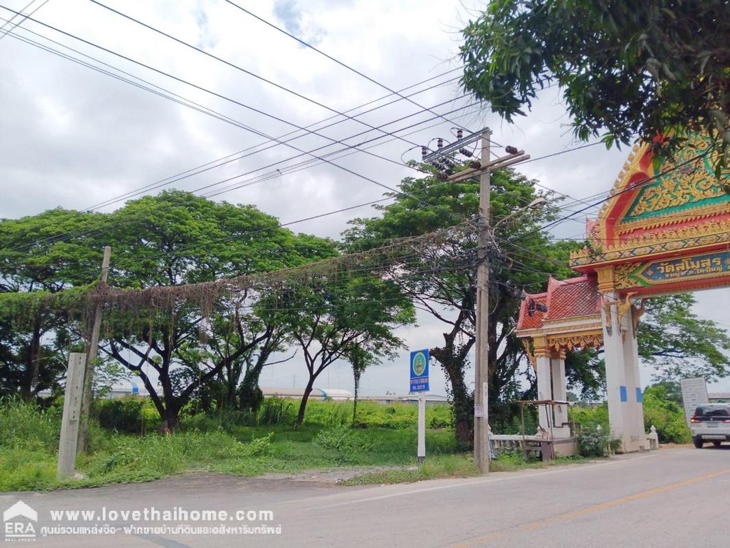 ขายที่ดิน ขุนศรี ไทรน้อย นนทบุรี ปากทางวัดสโมสร ถนนปทุมธานี-บางเลน(346) ติดถนน 2 ด้าน พื้นที่ 20-2-50 ไร่