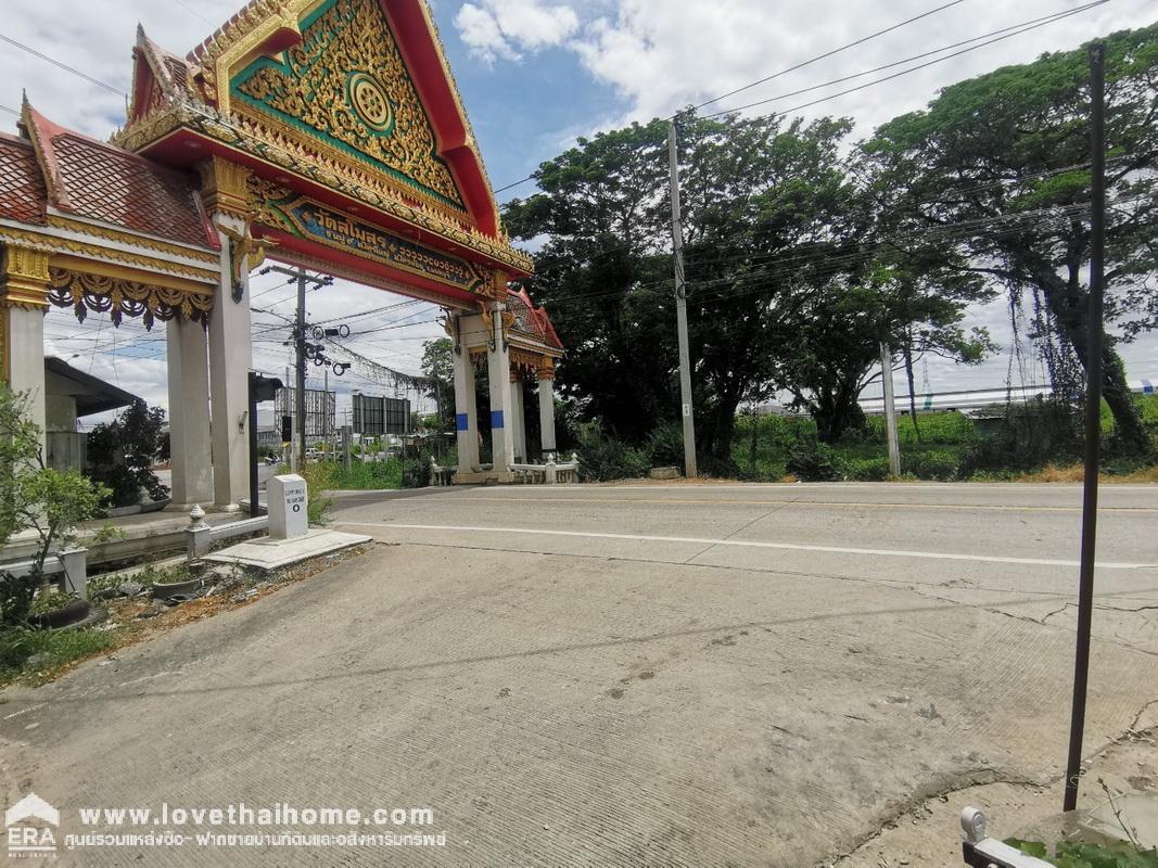 ขายที่ดิน ขุนศรี ไทรน้อย นนทบุรี ปากทางวัดสโมสร ถนนปทุมธานี-บางเลน(346) ติดถนน 2 ด้าน พื้นที่ 20-2-50 ไร่