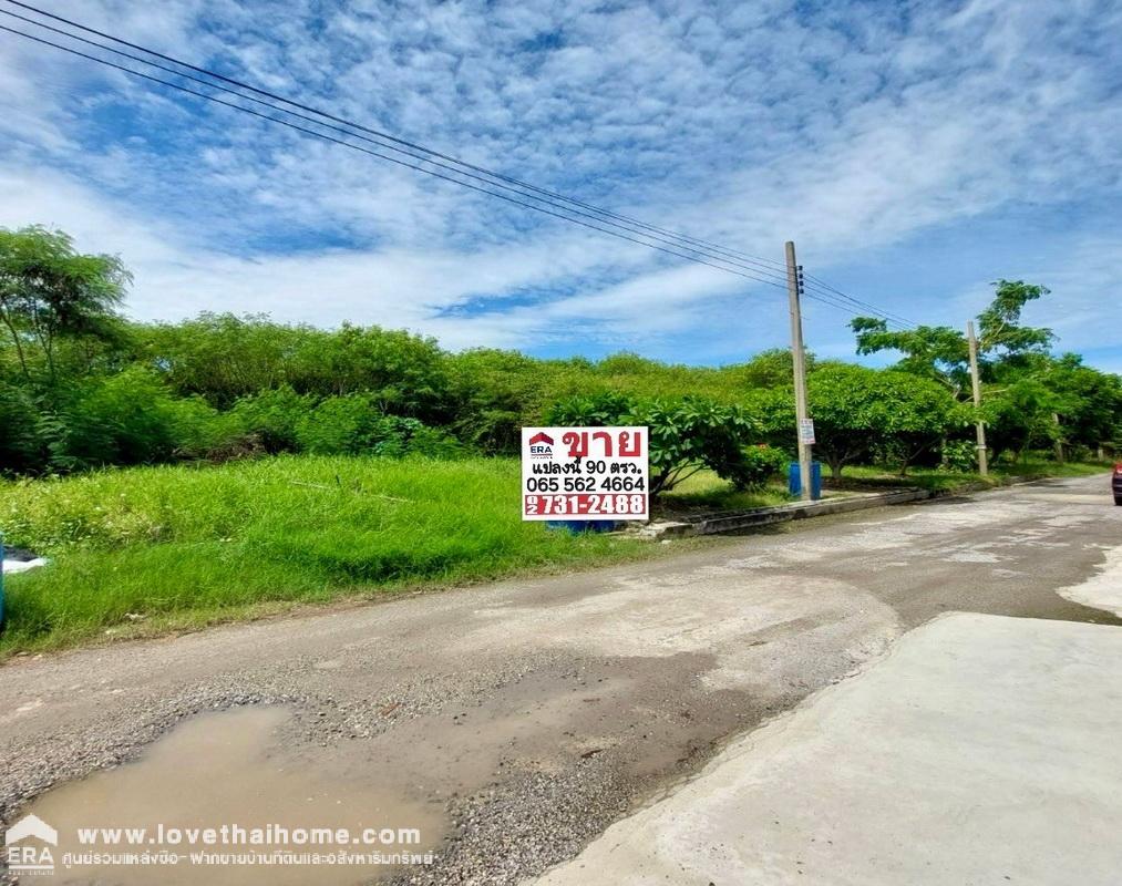 ขายที่ดิน เมืองเอก บางปู ซอยเทศบาลบางปู85 สมุทรปราการ พื้นที่ 90 ตรว. แปลงมุม ใกล้นิคมอุตสาหกรรมบางปู