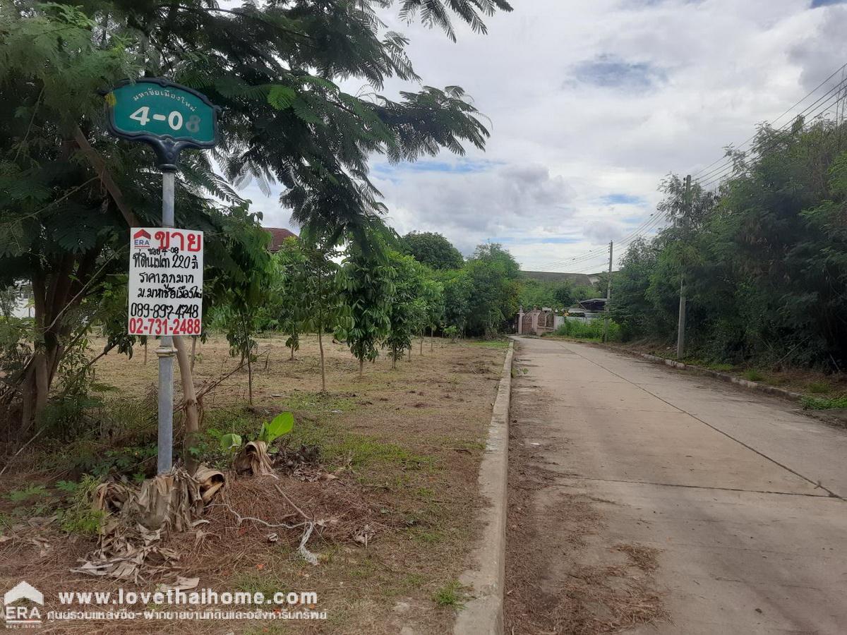 ขายที่ดิน ถนนพระราม 2 โครงการมหาชัยเมืองใหม่ สมุทรสาคร ราคาถูกมาก มี 4 แปลงติดกัน พื้นที่ 55+55+55.10+55.10 ตรว./แบ่งขาย ใกล้ถนนใหญ่ของโครงการ