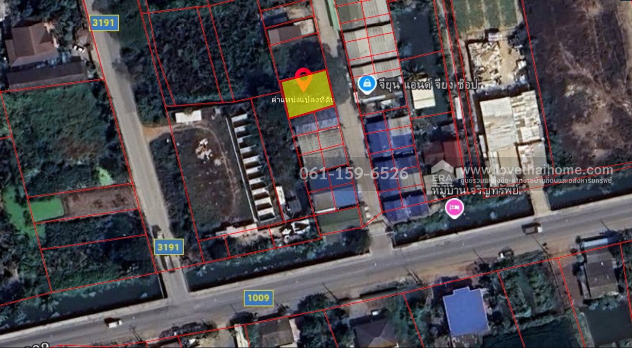 ขายที่ดินในหมู่บ้านเจริญทรัพย์ บางใหญ่ นนทบุรี พื้นที่ 60 ตรว. เหมาะสำหรับปลูกบ้าน เข้าซอยเพียง 60 เมตร (ซ้ายมือ)