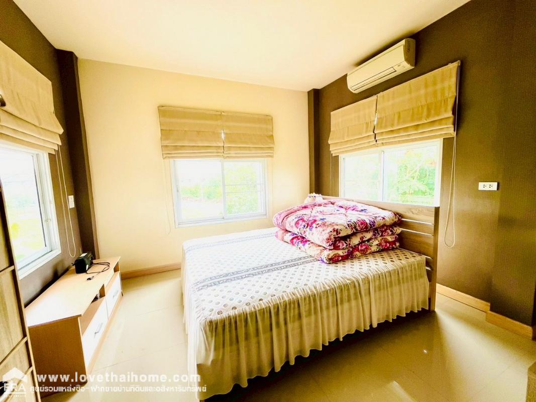 ขายบ้านเดี่ยว 2 ชั้น ม.กำแพงแสน กรีนแลนด์ นครปฐม พื้นที่ 60.1 ตรว. หน้าบ้านไม่ชนใคร ติดสวนส่วนกลาง ต่อรองราคาได้