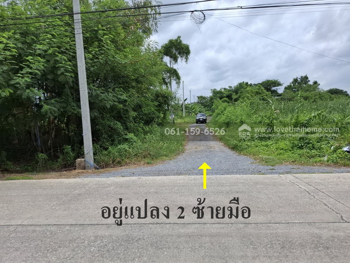 ขายที่ดินถมแล้ว ถ.เจริญทำ (พุทธมณฑลสาย 5) ต.บางเตย สามพราน นครปฐม 108 ตร.วา แปลงสวย สี่เหลี่ยม ถนนหน้าที่ดินกว้าง 8 เมตร