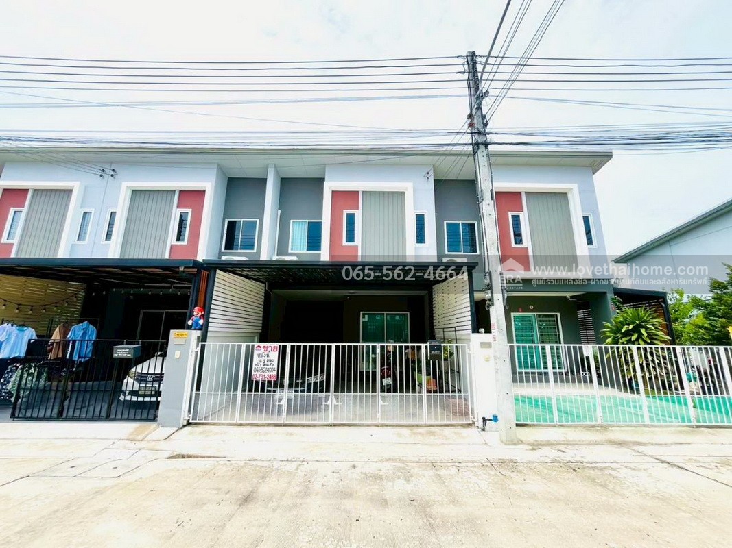 ขายทาวน์เฮ้าส์ 2 ชั้น บ้านฟ้ากรีนพาร์ค ธาม ลำลูกกา-คลอง7 ปทุมธานี พื้นที่ 18.6 ตรว. บ้านใหม่ ราคาต่อรองได้