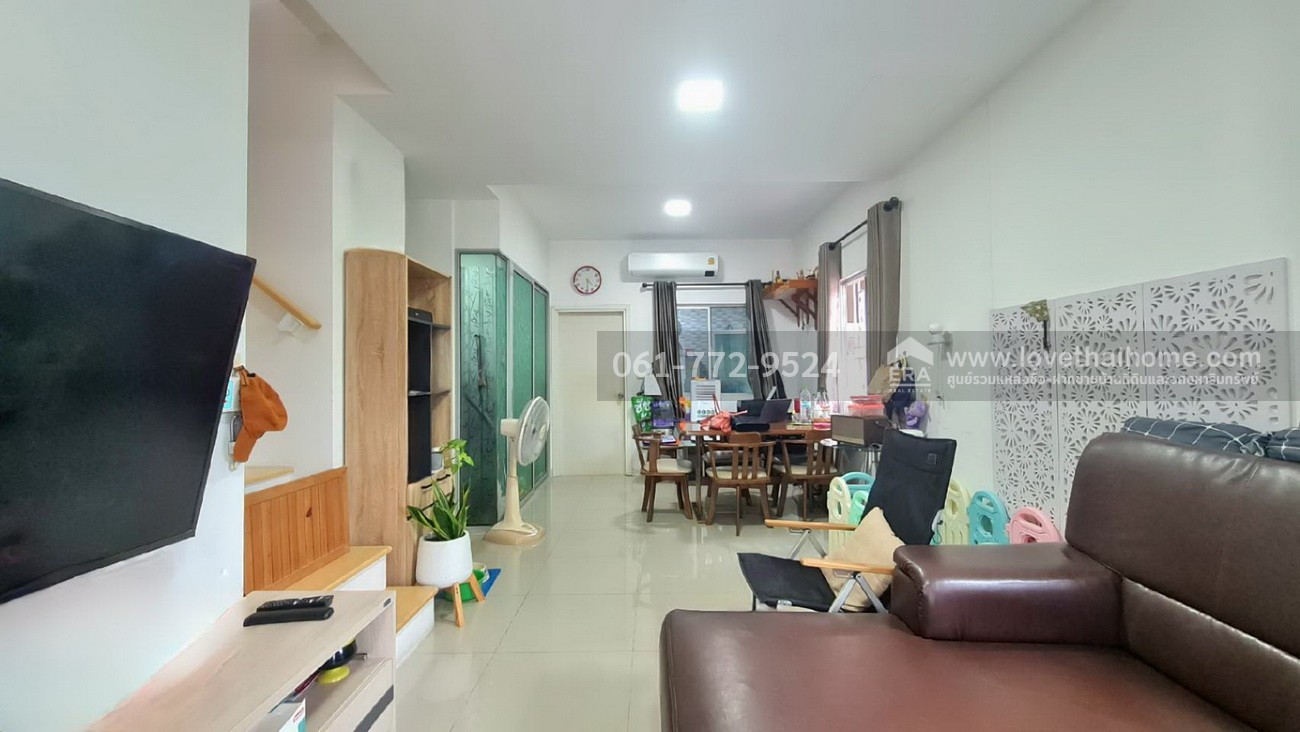 ขายทาวน์โฮม บ้านพฤกษาวิลล์ 106 รังสิต-คลองสอง หลังมุม 28.2 ตร.วา บ้านตกแต่ง ต่อเติมเรียบร้อย พร้อมเข้าอยู่ได้ทันที ใกล้ฟิวเจอร์พาร์ครังสิต