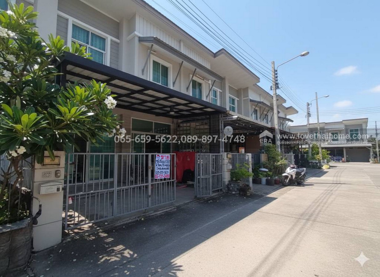 ขายทาวน์เฮ้าส์ บ้านพฤกษาวิลล์ 80 ท่าข้าม-พระราม 2 ถ.เทียนทะเล 7 หลังริม 26.1 ตร.วา ใกล้ทางด่วนพระราม 2-กาญจนาภิเษก 