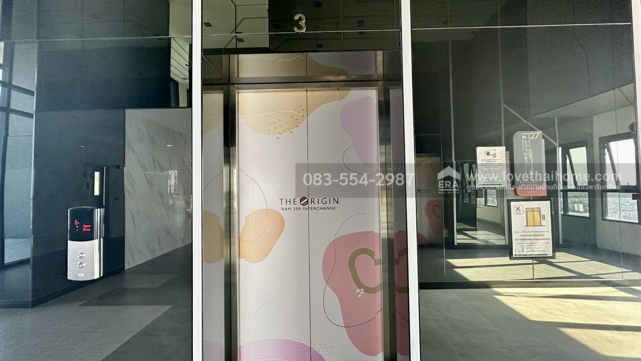 ขายและให้เช่าคอนโดรามคำแหง The Origin RAM 209 Interchange ชั้น9 ขนาด 30.70 ตรม. One Bedroom Plus พร้อมเฟอร์ฯ และเครื่องใช้ไฟฟ้า พร้อมอยู่ ใกล้รถไฟฟ้าสายสีชมพู