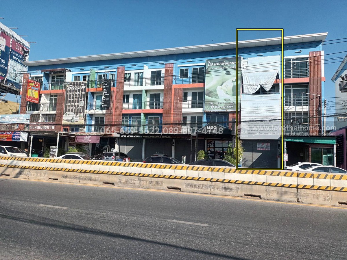 ขายตึกแถว4ชั้น พระองค์เจ้าสาย คลอง4 ธัญบุรี ปทุมธานี พื้นที่17.5ตรว. ราคา5.29ล้าน ทำเลเยี่ยมสุดยอด ติดถนนใหญ่ เหมาะค้าขายหรือทำออฟฟิศ รีบจองด่วนช้าอดเป็นเจ้าของ