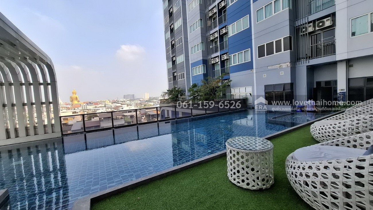 ขายคอนโดเมโทรสกาย วุฒากาศ ย่านธนบุรี อยู่ชั้น16 พื้นที่28.18ตรม. ราคา2.5ล้าน ขายพร้อมเฟอร์นิเจอร์ ถือกระเป๋าเข้าอยู่ได้ทันที วิวสวย ไม่มีตึกบัง ใกล้ BTS สถานีวุฒากาศและสถานีตลาดพลู